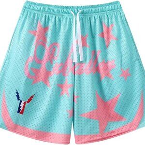 BOOMLEMON Men's Basketball Shorts Gym Training Workout Athletic Shorts Mesh Grap